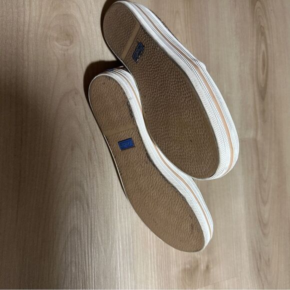 Kate‎ Spade Keds Double Decker Glitter Champagne Gold Sneakers 7 - Picture 8 of 9